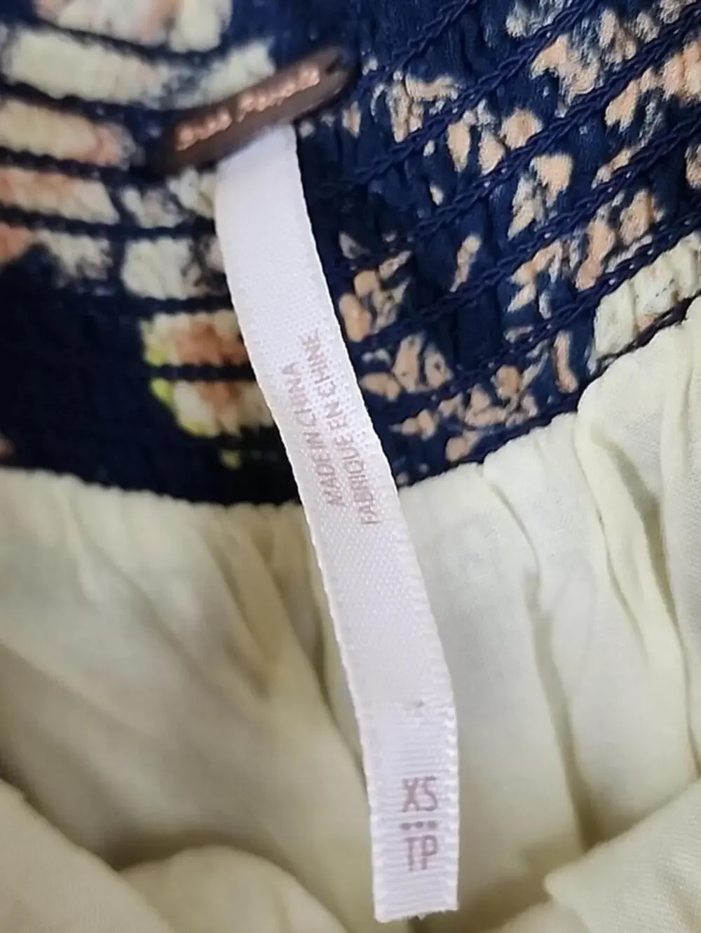 Free People XS Retro Boho Floral Strapless Jumpsuit